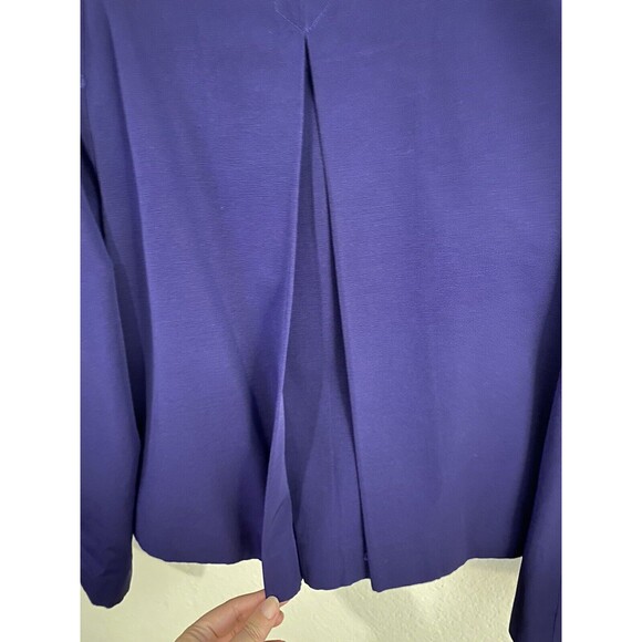 Chico's Jacket 1 (M-8) Purple Full Zip Lightweight Coat, Colorful, Coastal - Picture 6 of 9